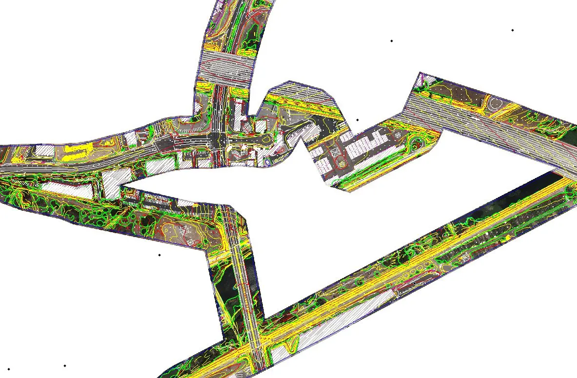 Aerial orthophoto map of the El Monte Water Pipeline